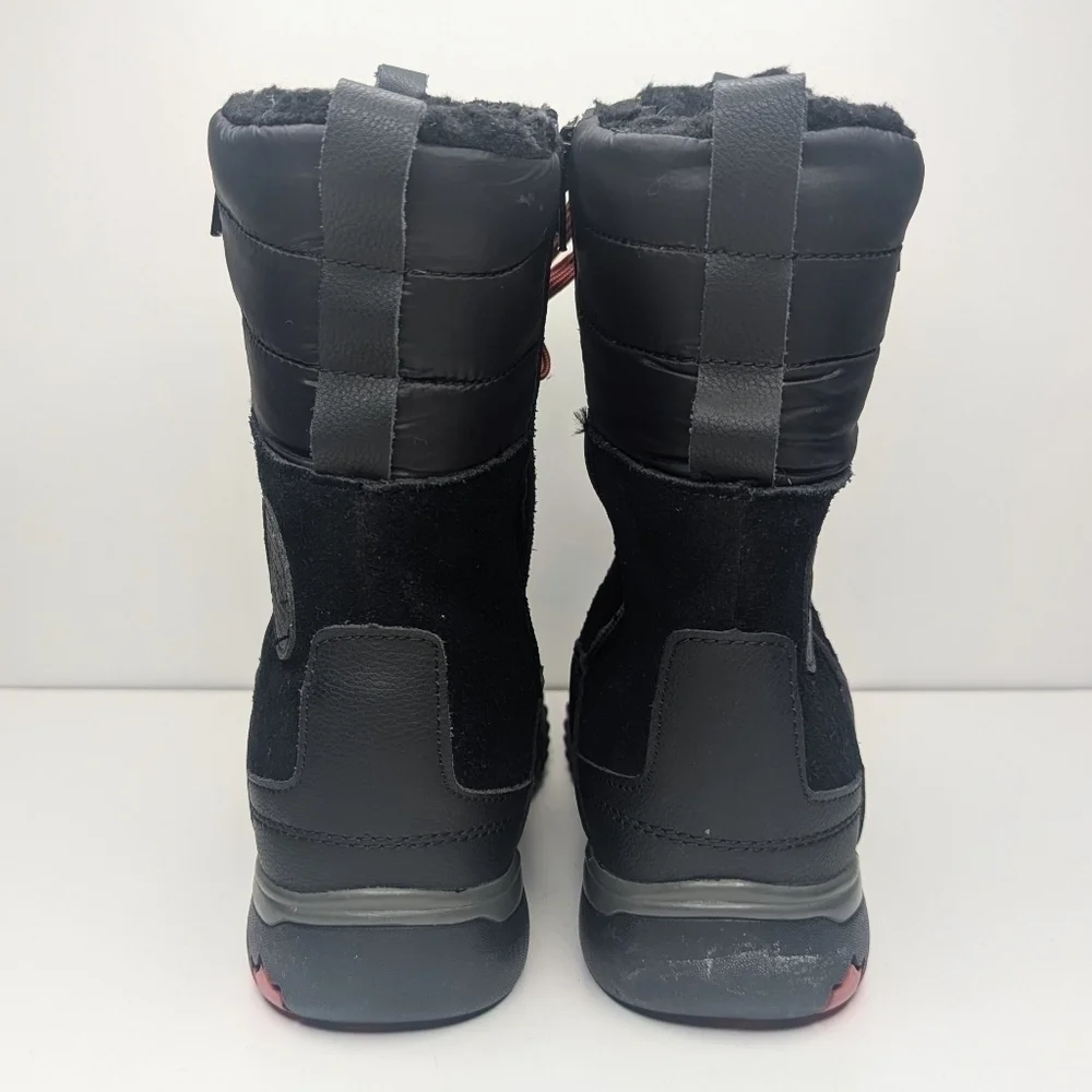 PAJAR Kimberly winter boot leather suede wool black lace up side zip size 5-5.5